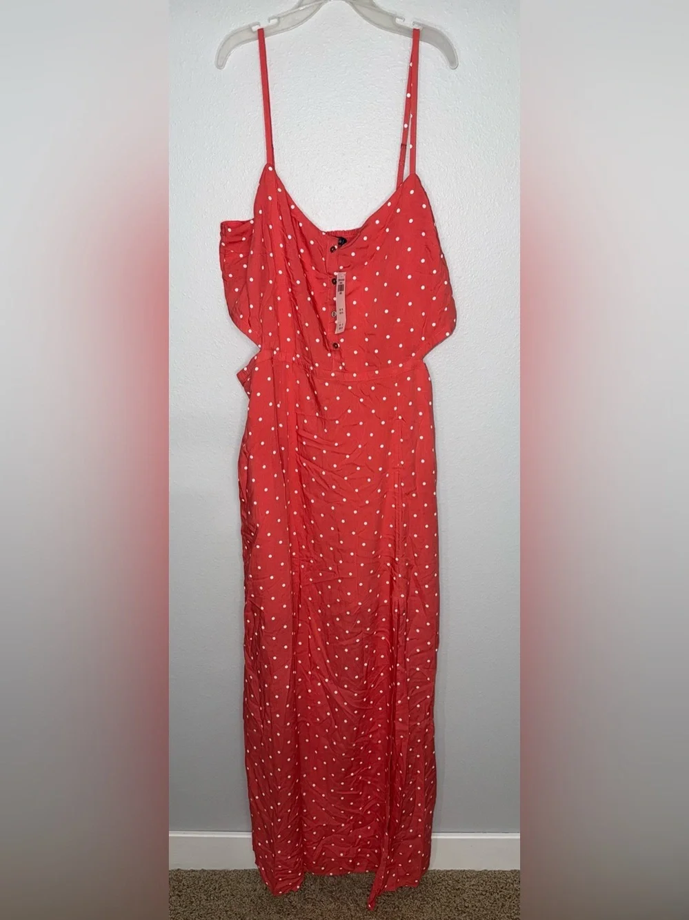 NWT Abercrombie maxi dress Coral Large